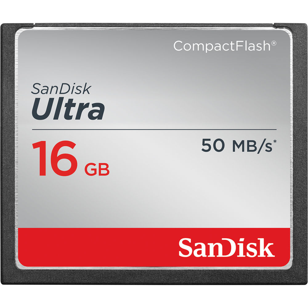 SanDisk Ultra CompactFlash Memory Card - 16GB (item No: SDCFHS-016G-G46)